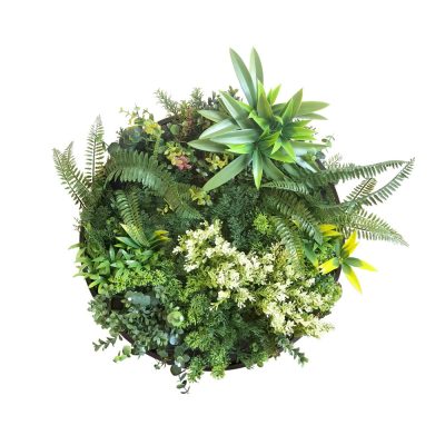 Round Framed Greenery Wall