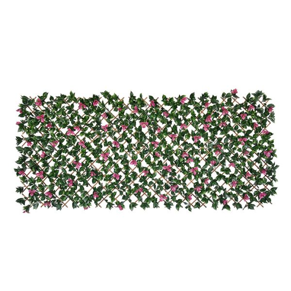 Bougainvillea Bamboo Fence with Flowers