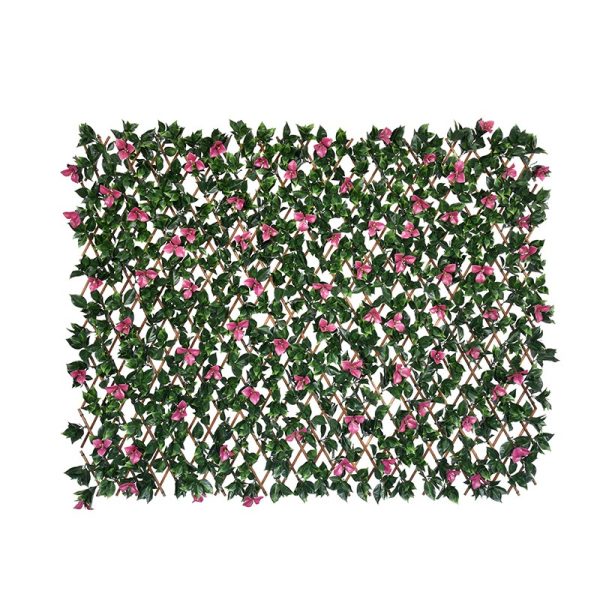 Bougainvillea Bamboo Fence with Flowers