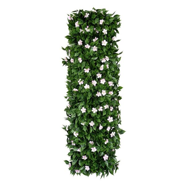 Sakura Bamboo Fence with Flowers