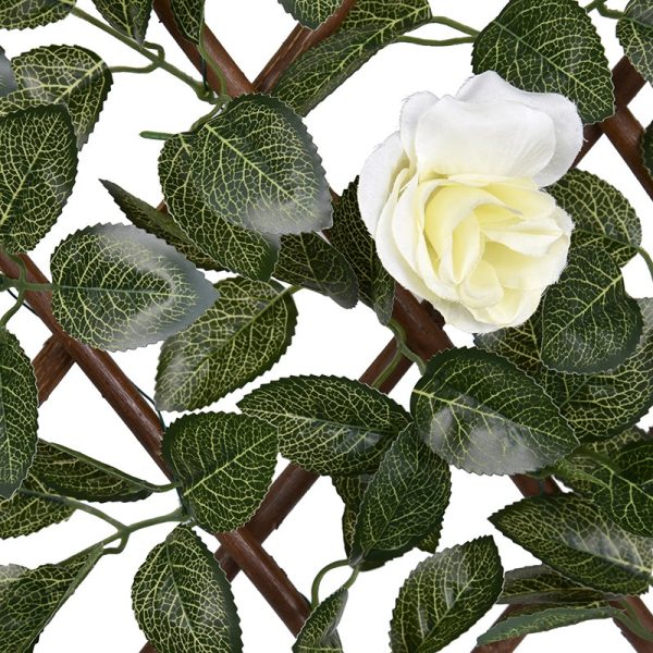 Rose Willow Fence with Flowers