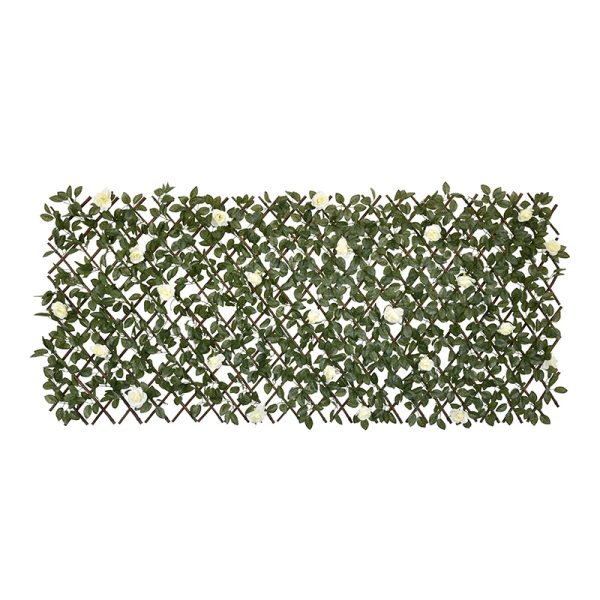 Rose Willow Fence with Flowers