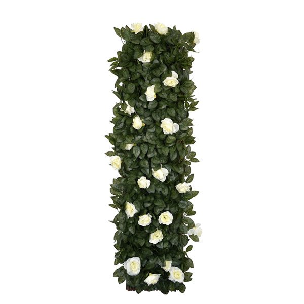 Rose Willow Fence with Flowers