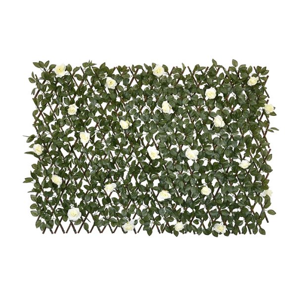 Rose Willow Fence with Flowers