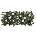 Laurel Willow Fence with Flowers